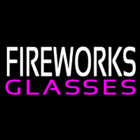 Fire Work Glasses Neonreclame