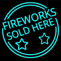 Fireworks Sold Here Circle Neonreclame