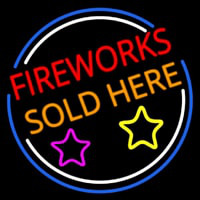 Fireworks Sold Here Circle Neonreclame