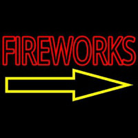 Fireworks With Arrow Neonreclame