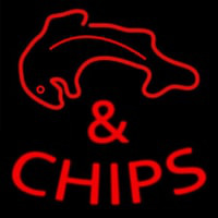 Fish And Chips Red Neonreclame