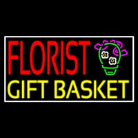 Florist Gifts Baskets White Border Neonreclame