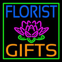 Florists Gifts Green Border Neonreclame