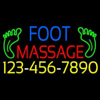 Foot Massage Logo And Number Neonreclame