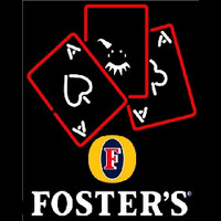 Fosters Ace And Poker Beer Sign Neonreclame