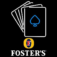 Fosters Cards Beer Sign Neonreclame