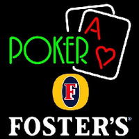 Fosters Green Poker Beer Sign Neonreclame