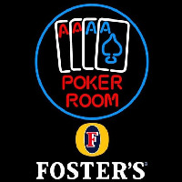 Fosters Poker Room Beer Sign Neonreclame