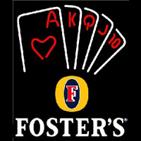 Fosters Poker Series Beer Sign Neonreclame