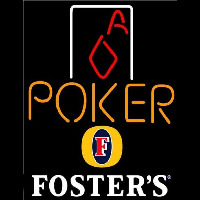 Fosters Poker Squver Ace Beer Sign Neonreclame