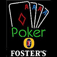 Fosters Poker Tournament Beer Sign Neonreclame