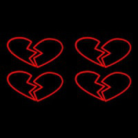 Four Broken Heart Neonreclame