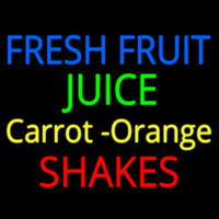 Fresh Fruit Juice Carrot Orange Shakes Neonreclame