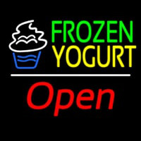 Frozen Yogurt Open White Line Neonreclame