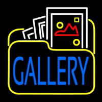 Gallery Icon With Blue Gallery Neonreclame