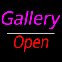 Gallery Open White Line Neonreclame