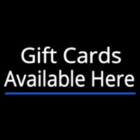 Gift Cards Available Here Blue Line Neonreclame