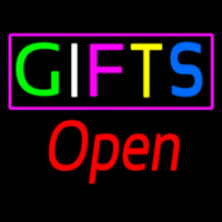 Gifts Block Open Red Neonreclame