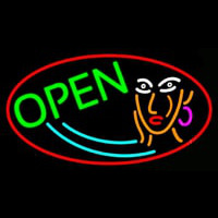 Girl Logo Open Neonreclame