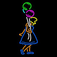 Girl With Balloon Neonreclame