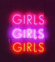 Girls Girls Girls Glass Neonreclame