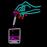 Glass With Hand Logo Neonreclame