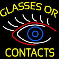 Glasses Or Contacts Eye Logo Neonreclame