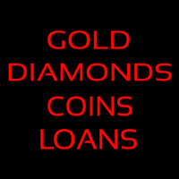 Gold Diamonds Coins Loan Neonreclame