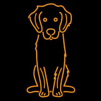 Golden Dog Cartoon Neonreclame