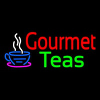 Gourmet Teas With Cup Logo Neonreclame