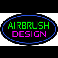 Green Airbrush Design Pink Oval Blue Neonreclame