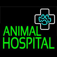 Green Animal Hospital Block Neonreclame