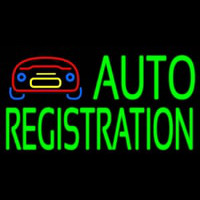 Green Auto Registration With Logo Neonreclame