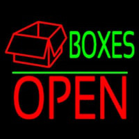 Green Bo es Red Logo With Open 1 Neonreclame