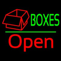 Green Bo es Red Logo With Open 2 Neonreclame