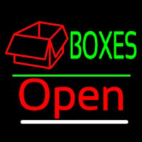 Green Bo es Red Logo With Open 3 Neonreclame