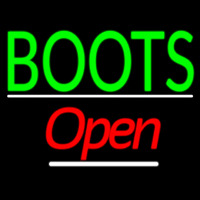 Green Boots Open Neonreclame
