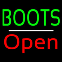 Green Boots Open With Line Neonreclame