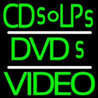 Green Cds Lps Dvds Video Neonreclame