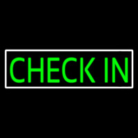 Green Check In Neonreclame