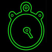 Green Clock Neonreclame
