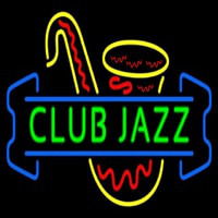 Green Club Jazz Block With Sa ophone 3 Neonreclame