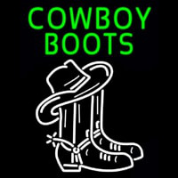 Green Cowboy Boots With Logo Neonreclame