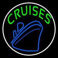 Green Cruises With White Border Neonreclame