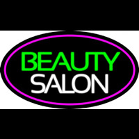 Green Cursive Beauty Block Salon Neonreclame