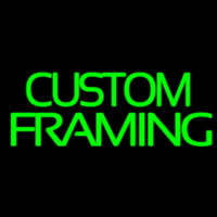 Green Custom Framing Neonreclame