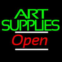 Green Double Stroke Art Supplies With Open 3 Neonreclame