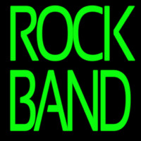 Green Double Stroke Rock Band Neonreclame