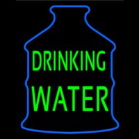 Green Drinking Water Logo Neonreclame