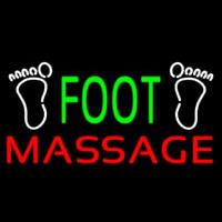 Green Foot Massage With Logo Neonreclame